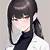 anime girl with black hair in a ponytail
