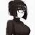 anime girl with black turtle neck