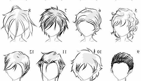 anime manga hairstyle reference character drawing doodle sketch