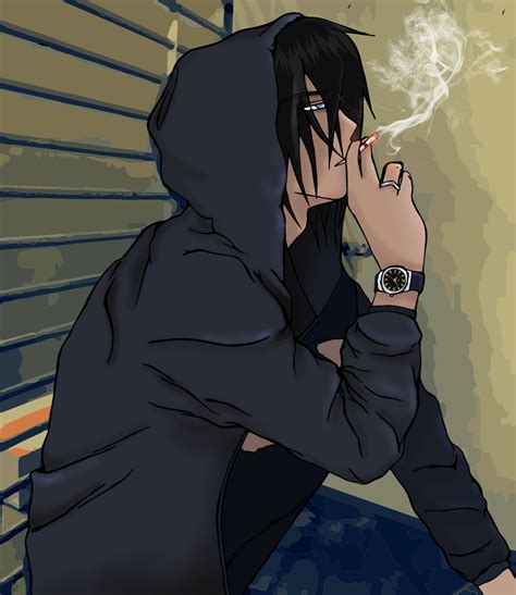 Anime Man Smoking