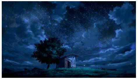 Anime, Night, Sky, Scenery, 4K, #167 Wallpaper PC Desktop