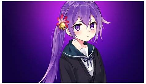 anime girl with purple hair wallpapers and images wallpapers