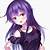 anime purple hair girl