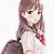 anime school girl transparent background