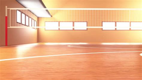 Anime Volleyball Court Background