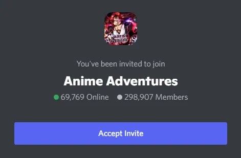 anime adventure discord server link