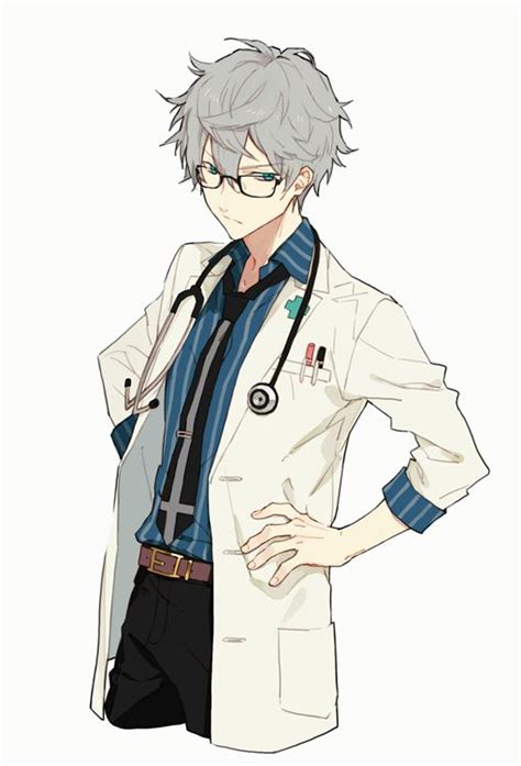 Ross in a Lab coat Anime, Art reference photos, Cute anime guys