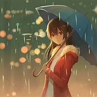 Anime girl with umbrella