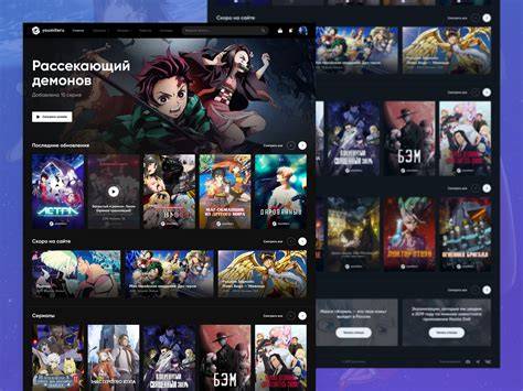 日本のアニメ配信サービス画面をイメージした画像