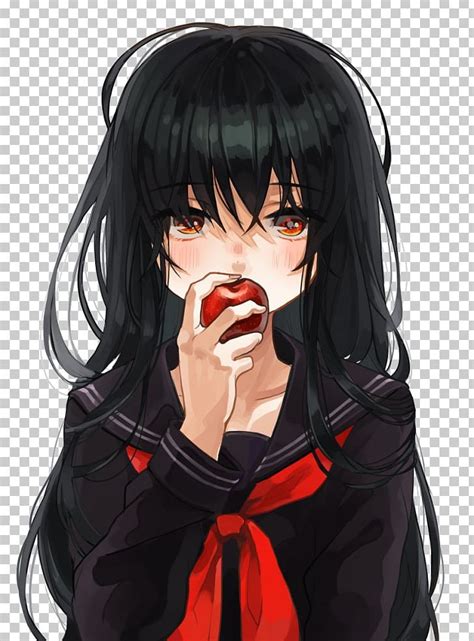 anime with red and black hair