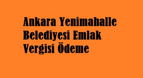 ankara belediyesi emlak vergisi