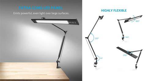Anker Lumos E2, Premium LED Desk Lamp with Clamp Design, Touch Control