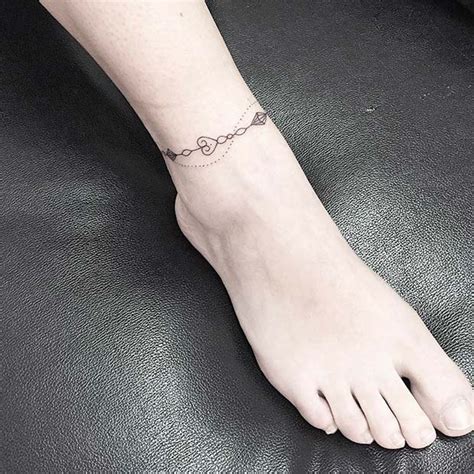 Pretty, Simple, Ankle Tattoo. Wrap around ankle tattoos, Ankle bracelet tattoo, Anklet tattoos
