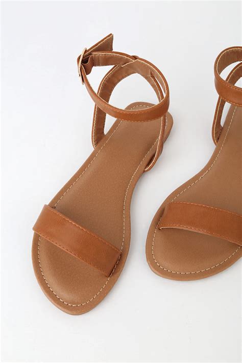 ankle strap sandals brown