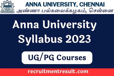 anna university 2023 syllabus