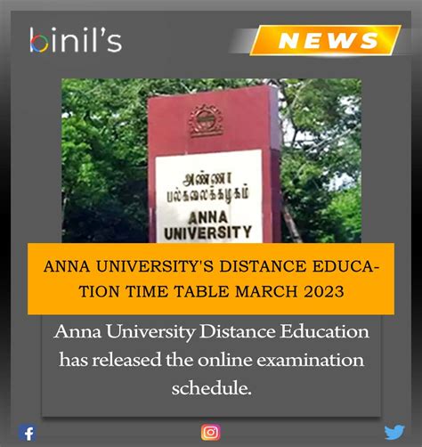 anna university distance education timing