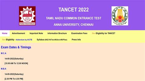 anna university tancet application