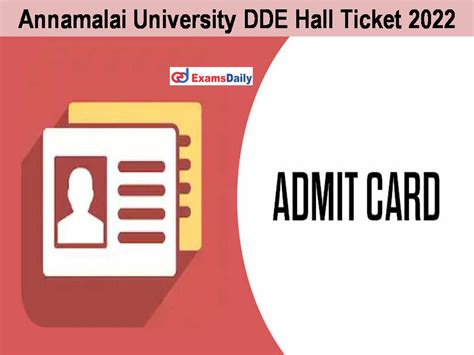 annamalai university hall ticket 2022