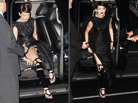 anne hathaway getting out of limo pictures