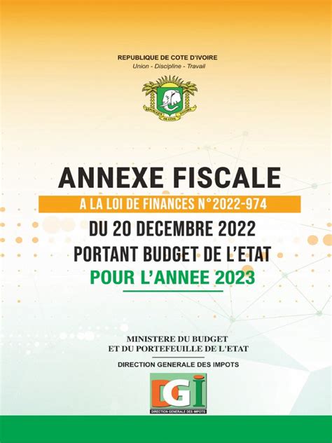 annexe fiscale 2023 cote d'ivoire