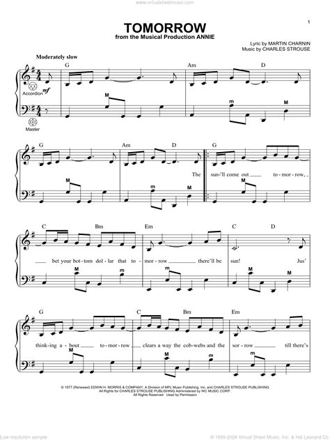 Annie Lyrics Tomorrow