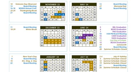 Annie Wright School Calendar