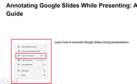 Annotate Google Slides Extension