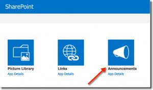 Announcement App In Sharepoint