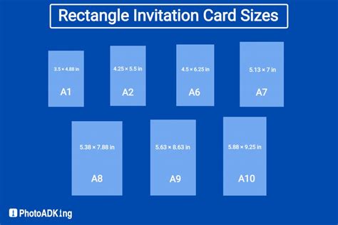 announcement card sizes