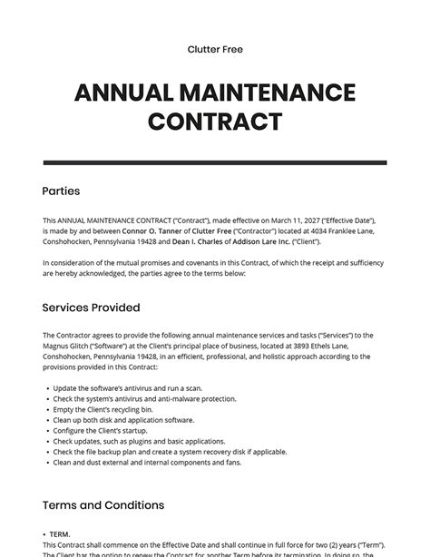 40+ Preventive Maintenance Schedule Templates Word, Excel, PDF Free