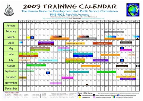 5 Annual Training Calendar Template format FabTemplatez