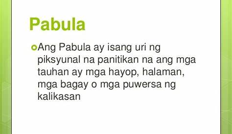 Ano Ang Pabula at Mga Halimbawa Nito