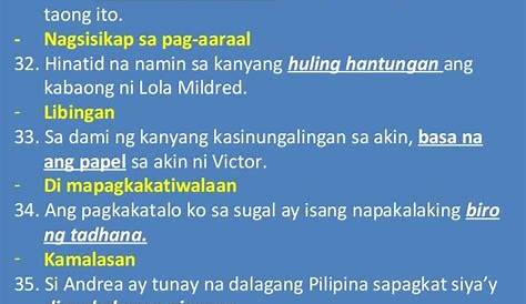 suriin ang mga salita sa loob ng kahon kung ito ay lalawiganin kolokyal