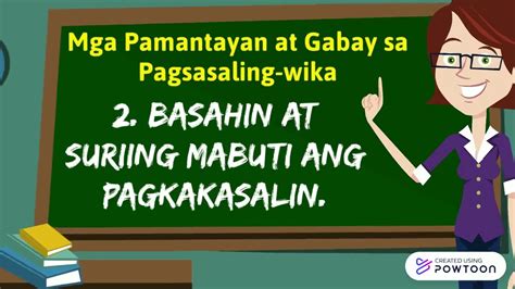 ano ang mga gabay sa pagsasaling wika