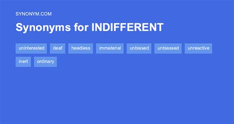 another term for indifferent