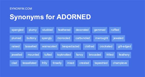 another word for adorned