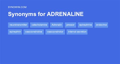 another word for adrenaline