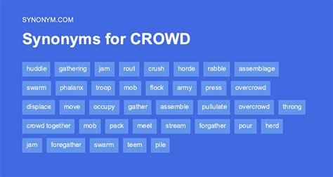 Throng as another word for crowd