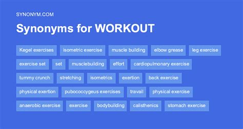another word for exercise routine