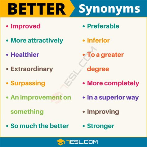 another word for it is better