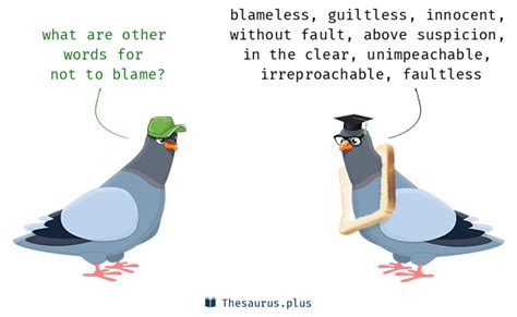 another word for not to blame