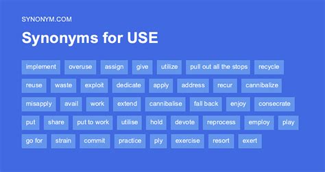 another word for not using something