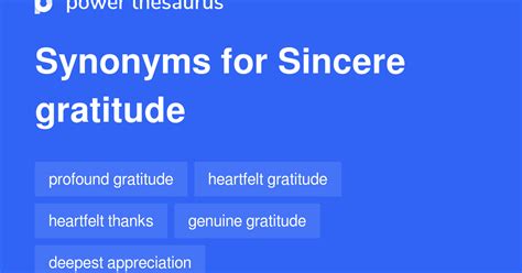 another word for sincere gratitude