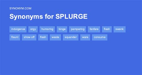 another word for splurge