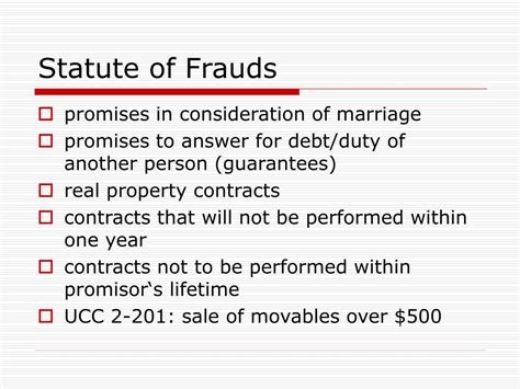 Another Word For Statute Of Frauds