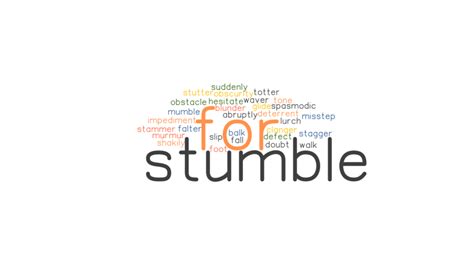 another word for stumbling