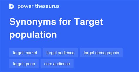 another word for target population