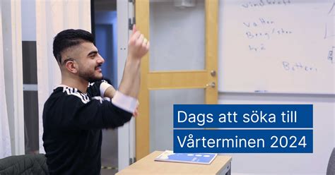 ansökan till högskolan vårterminen 2024