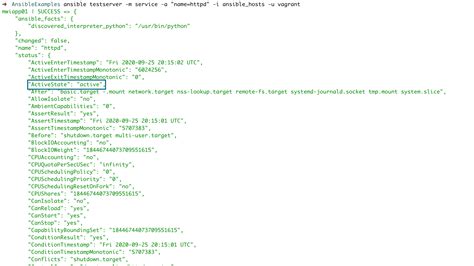 ansible adhoc command example ping