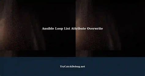 ansible loop over list